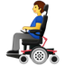 A quoi ressemblent les emoji Homme en fauteuil motorisé sur Samsung.