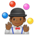 Bagaimana Man Juggling: Medium-Dark Skin Tone emoji terlihat di Samsung.