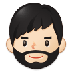 A quoi ressemblent les emoji Homme barbu : peau claire sur Samsung.