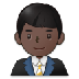 Bagaimana Man Office Worker: Dark Skin Tone emoji terlihat di Samsung.