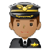 Bagaimana Man Pilot: Medium Skin Tone emoji terlihat di Samsung.