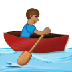 Bagaimana Man Rowing Boat: Medium Skin Tone emoji terlihat di Samsung.