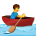 Bagaimana Man Rowing Boat emoji terlihat di Samsung.