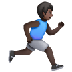 Bagaimana Man Running Facing Right: Dark Skin Tone emoji terlihat di Samsung.