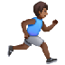 Bagaimana Man Running Facing Right: Medium-Dark Skin Tone emoji terlihat di Samsung.