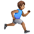 Bagaimana Man Running Facing Right: Medium Skin Tone emoji terlihat di Samsung.