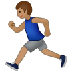 Bagaimana Man Running: Medium Skin Tone emoji terlihat di Samsung.