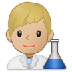 A quoi ressemblent les emoji Scientifique homme: peau moyennement claire sur Samsung.