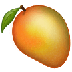 Cómo se ve el emoji Mango en Samsung.