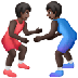 איך גברים מתאבקים: גוון עור כהה emoji נראה על Samsung.