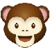 A quoi ressemblent les emoji Tête de singe sur Samsung.