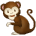 Bagaimana Monkey emoji terlihat di Samsung.