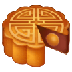 Bagaimana Moon Cake emoji terlihat di Samsung.