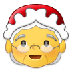 Cómo se ve el emoji Mamá Noel en Samsung.