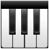 Bagaimana Musical Keyboard emoji terlihat di Samsung.