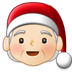 A quoi ressemblent les emoji Santa: peau claire sur Samsung.