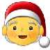 A quoi ressemblent les emoji Santa sur Samsung.