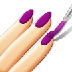 A quoi ressemblent les emoji Vernis à ongles: peau claire sur Samsung.