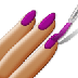 A quoi ressemblent les emoji Vernis à ongles: peau légèrement mate sur Samsung.