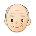 Bagaimana Old Man: Light Skin Tone emoji terlihat di Samsung.