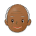 Bagaimana Old Man: Medium-Dark Skin Tone emoji terlihat di Samsung.