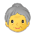 Bagaimana Old Woman emoji terlihat di Samsung.