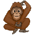 Bagaimana Orangutan emoji terlihat di Samsung.