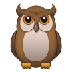 Bagaimana Owl emoji terlihat di Samsung.