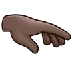 Bagaimana Palm Down Hand: Dark Skin Tone emoji terlihat di Samsung.