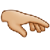 Bagaimana Palm Down Hand: Medium-Light Skin Tone emoji terlihat di Samsung.