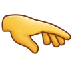 Bagaimana Palm Down Hand emoji terlihat di Samsung.