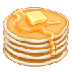 Bagaimana Pancakes emoji terlihat di Samsung.