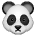 Bagaimana Panda emoji terlihat di Samsung.