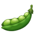 Bagaimana Pea Pod emoji terlihat di Samsung.