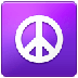 Bagaimana Peace Symbol emoji terlihat di Samsung.