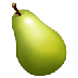 Bagaimana Pear emoji terlihat di Samsung.