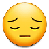 Bagaimana Pensive Face emoji terlihat di Samsung.