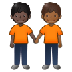 Bagaimana People Holding Hands: Dark Skin Tone, Medium-Dark Skin Tone emoji terlihat di Samsung.