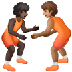 איך מתאבקים: גוון עור כהה, גוון עור בינוני emoji נראה על Samsung.