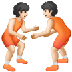 איך מתאבקים: גוון עור בהיר emoji נראה על Samsung.
