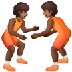 איך מתאבקים: גוון עור כהה בינוני emoji נראה על Samsung.