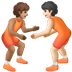 איך מתאבקים: גוון עור בינוני, גוון עור בהיר emoji נראה על Samsung.