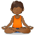 Bagaimana Person in Lotus Position: Medium-Dark Skin Tone emoji terlihat di Samsung.