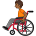 Bagaimana Person in Manual Wheelchair: Medium-Dark Skin Tone emoji terlihat di Samsung.