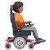 Bagaimana Person in Motorized Wheelchair Facing Right: Medium-Dark Skin Tone emoji terlihat di Samsung.