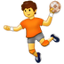 A quoi ressemblent les emoji Personne jouant au handball sur Samsung.