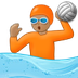 Bagaimana Person Playing Water Polo: Medium Skin Tone emoji terlihat di Samsung.