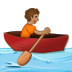 Bagaimana Person Rowing Boat: Medium Skin Tone emoji terlihat di Samsung.