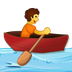 Bagaimana Person Rowing Boat emoji terlihat di Samsung.