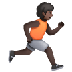 Bagaimana Person Running Facing Right: Dark Skin Tone emoji terlihat di Samsung.